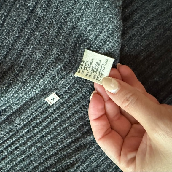 Baldwin Gray Ribbed Open Cardigan - Picture 3 of 3